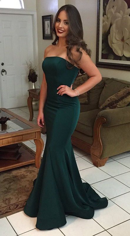 green bodycon prom dress