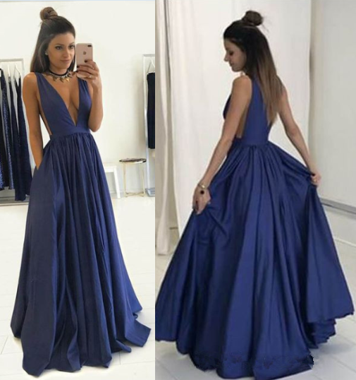 V-neck Prom Dresses,a-line Prom Gown on Luulla